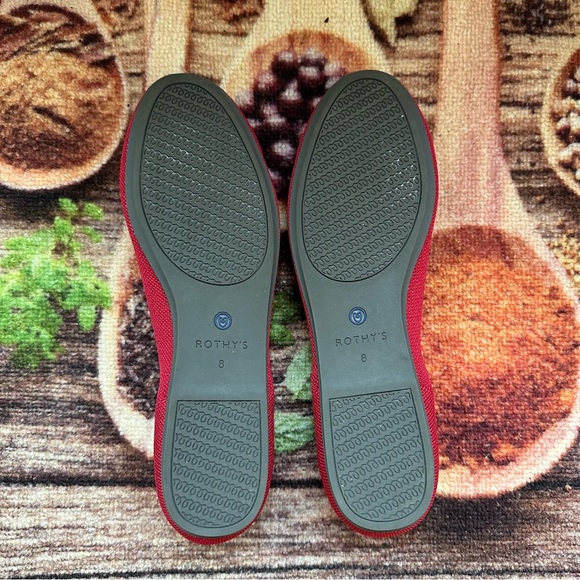 Rothy’s Rounded toe flats shoes in Scooter Red - Picture 5 of 8